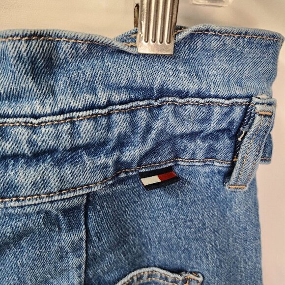 Tommy Hilfiger Women’s High Waisted Paper Bag Denim Cropped Jeans 90s Y2k 14 - Picture 8 of 12